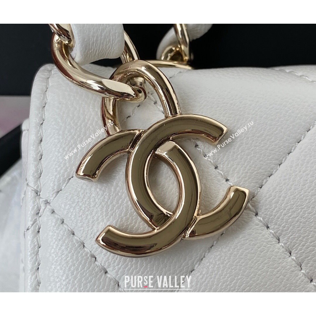 Chanel Lambskin Mini Belt Bag AP2305 White 2021 (SSZ-21082817)