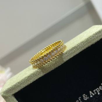 Van Cleef Arpels Perlee Crystal Ring, 1 row V12638 Yellow Gold 2024 (YF-24012638)