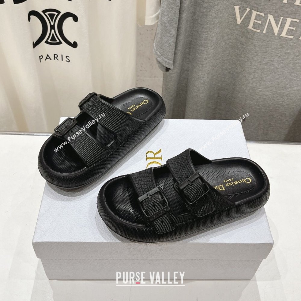 Dior Rubber Slide Sandals D717022 Black 2024 (MD-24071722)