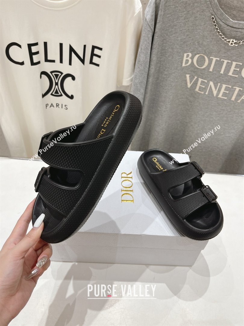 Dior Rubber Slide Sandals D717022 Black 2024 (MD-24071722)