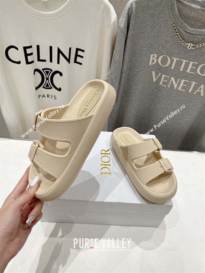 Dior Rubber Slide Sandals D71726 Beige 2024 (MD-24071726)