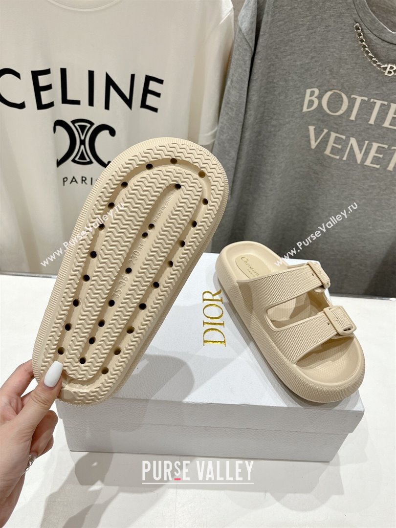 Dior Rubber Slide Sandals D71726 Beige 2024 (MD-24071726)