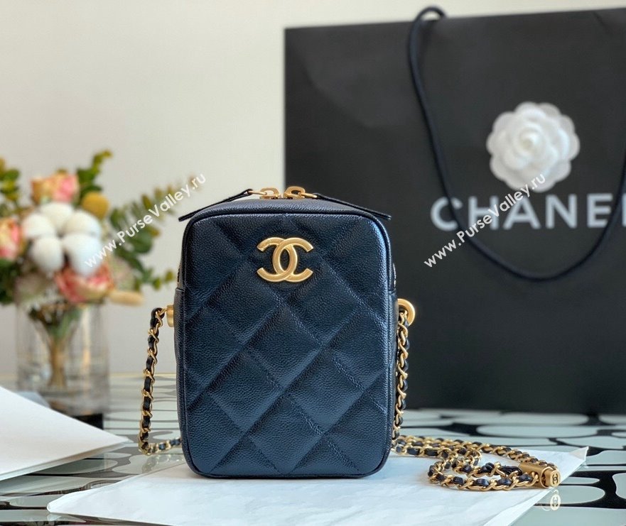 Chanel Iridescent Grained Calfskin Camera Bag AS2857 Black 2021 (JY-21101240)