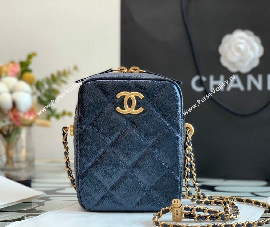 Chanel Iridescent Grained Calfskin Camera Bag AS2857 Black 2021 (JY-21101240)