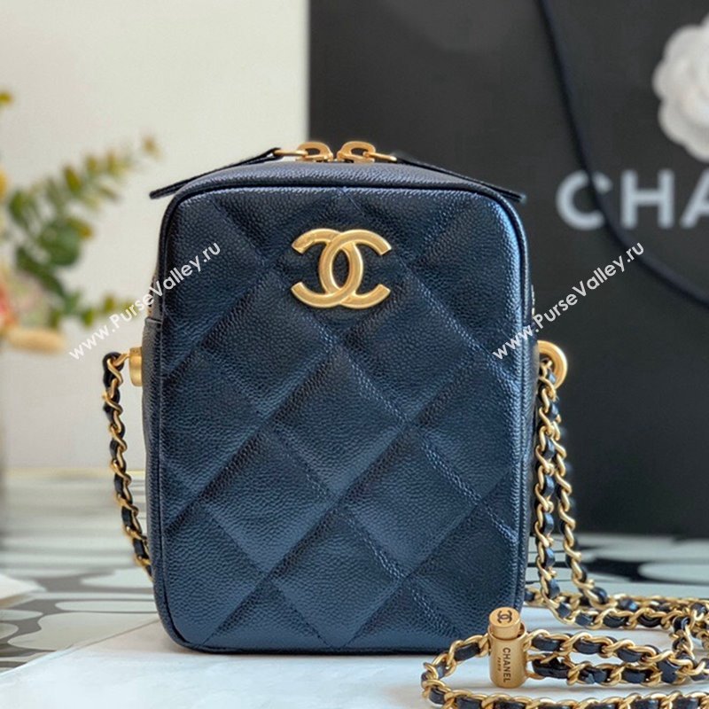 Chanel Iridescent Grained Calfskin Camera Bag AS2857 Black 2021 (JY-21101240)