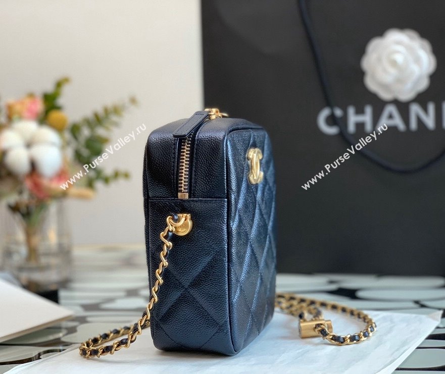 Chanel Iridescent Grained Calfskin Camera Bag AS2857 Black 2021 (JY-21101240)