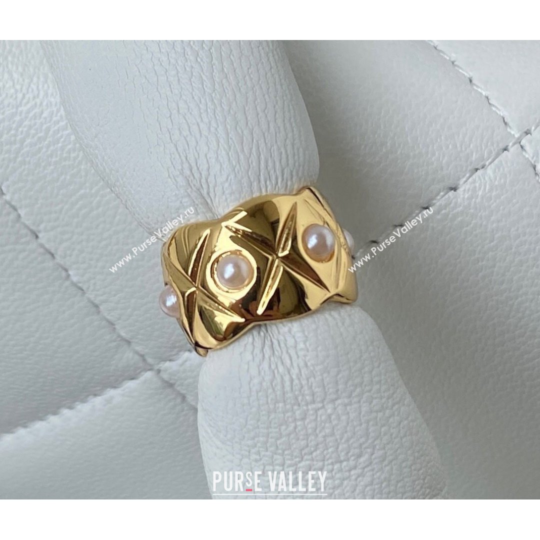 Chanel Lambskin Wallet on Chain WOC with Rings AP2236 White 2021 (SSZ-21082823)