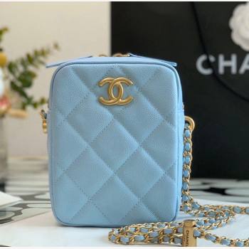 Chanel Iridescent Grained Calfskin Camera Bag AS2857 Light Blue 2021 (JY-21101238)