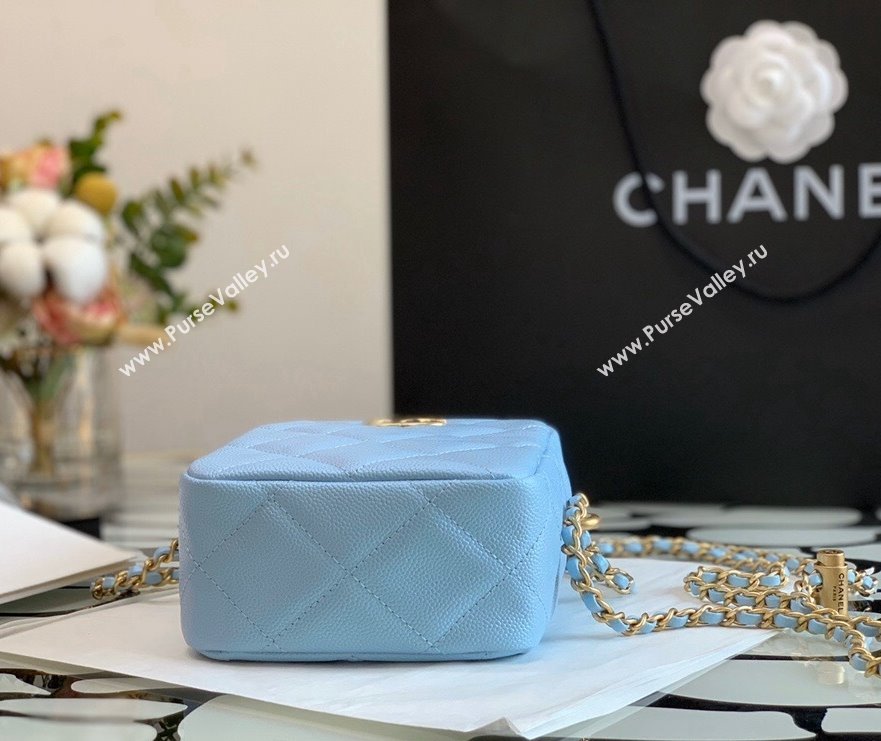 Chanel Iridescent Grained Calfskin Camera Bag AS2857 Light Blue 2021 (JY-21101238)