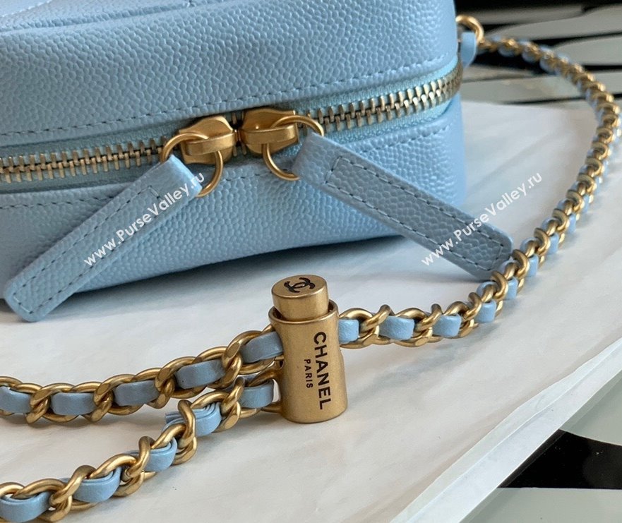 Chanel Iridescent Grained Calfskin Camera Bag AS2857 Light Blue 2021 (JY-21101238)