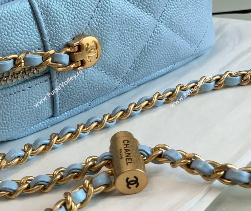 Chanel Iridescent Grained Calfskin Camera Bag AS2857 Light Blue 2021 (JY-21101238)