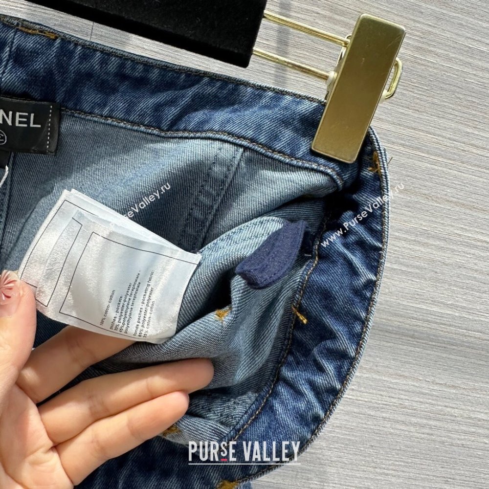 Chanel Denim Skirt CH032833 Blue 2024 (Q-24032833)