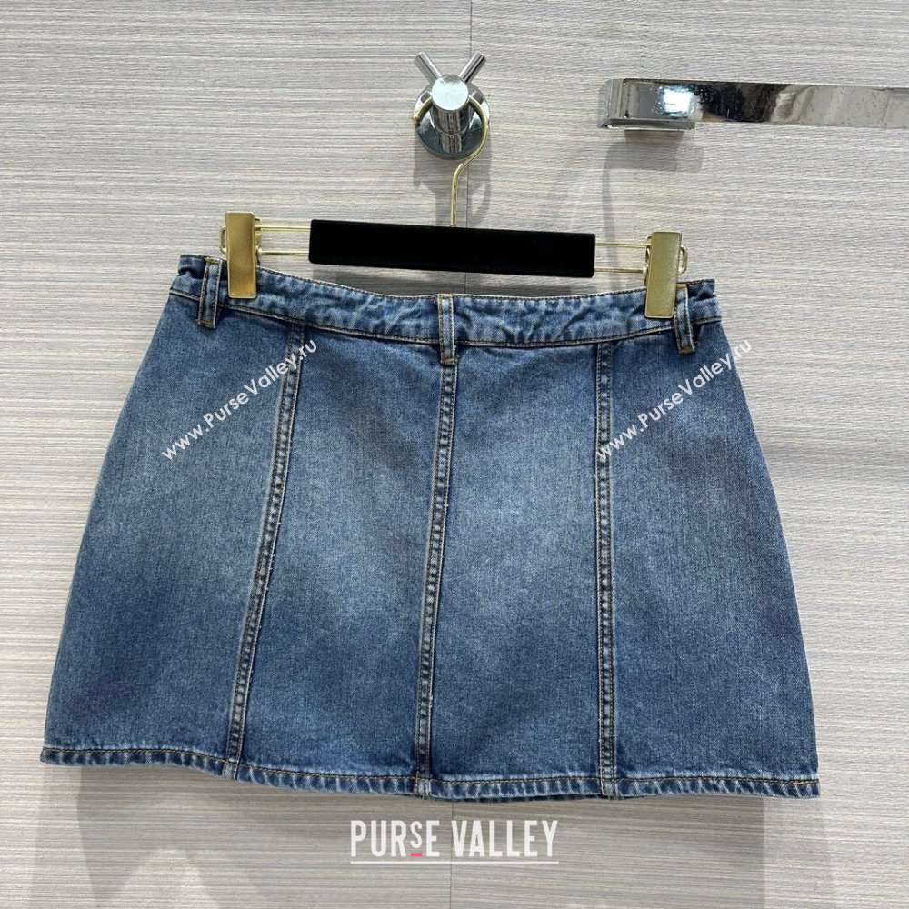 Chanel Denim Skirt CH032833 Blue 2024 (Q-24032833)