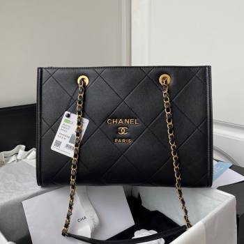 Chanel Calfskin Small Shopping Bag AS2752 Black 2021 (SSZ-21082827)