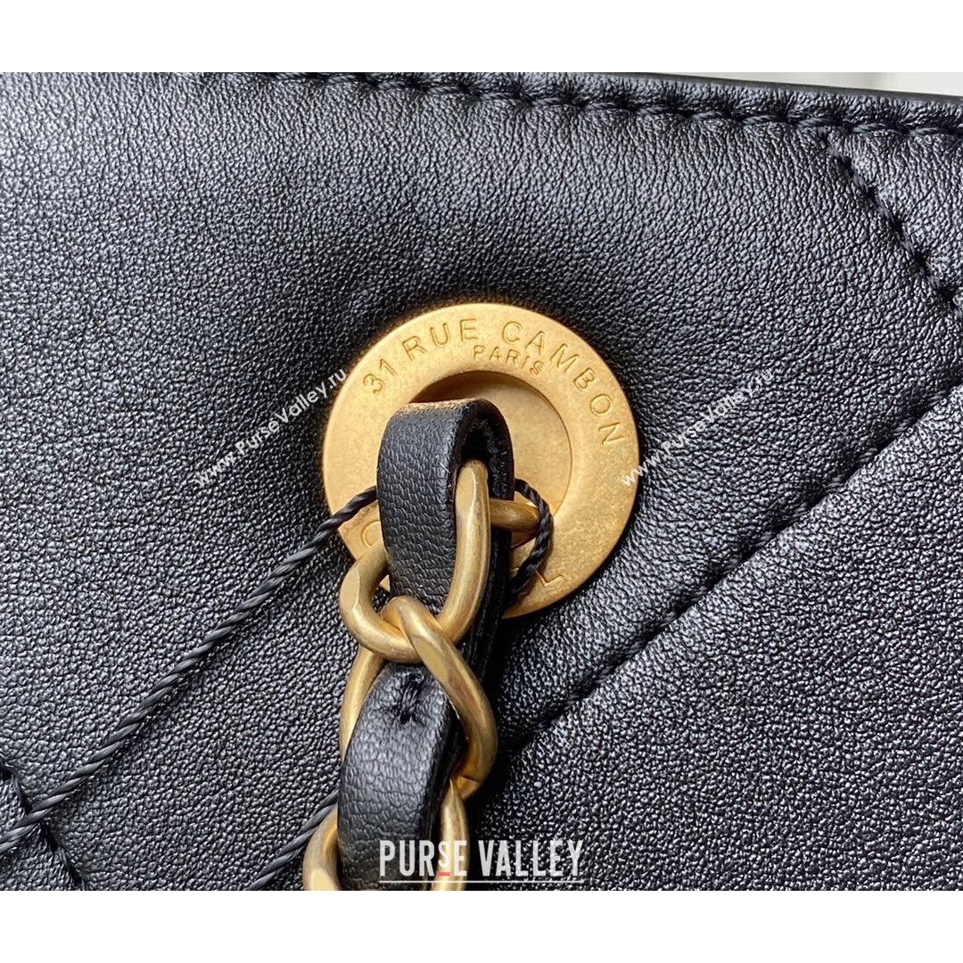 Chanel Calfskin Small Shopping Bag AS2752 Black 2021 (SSZ-21082827)