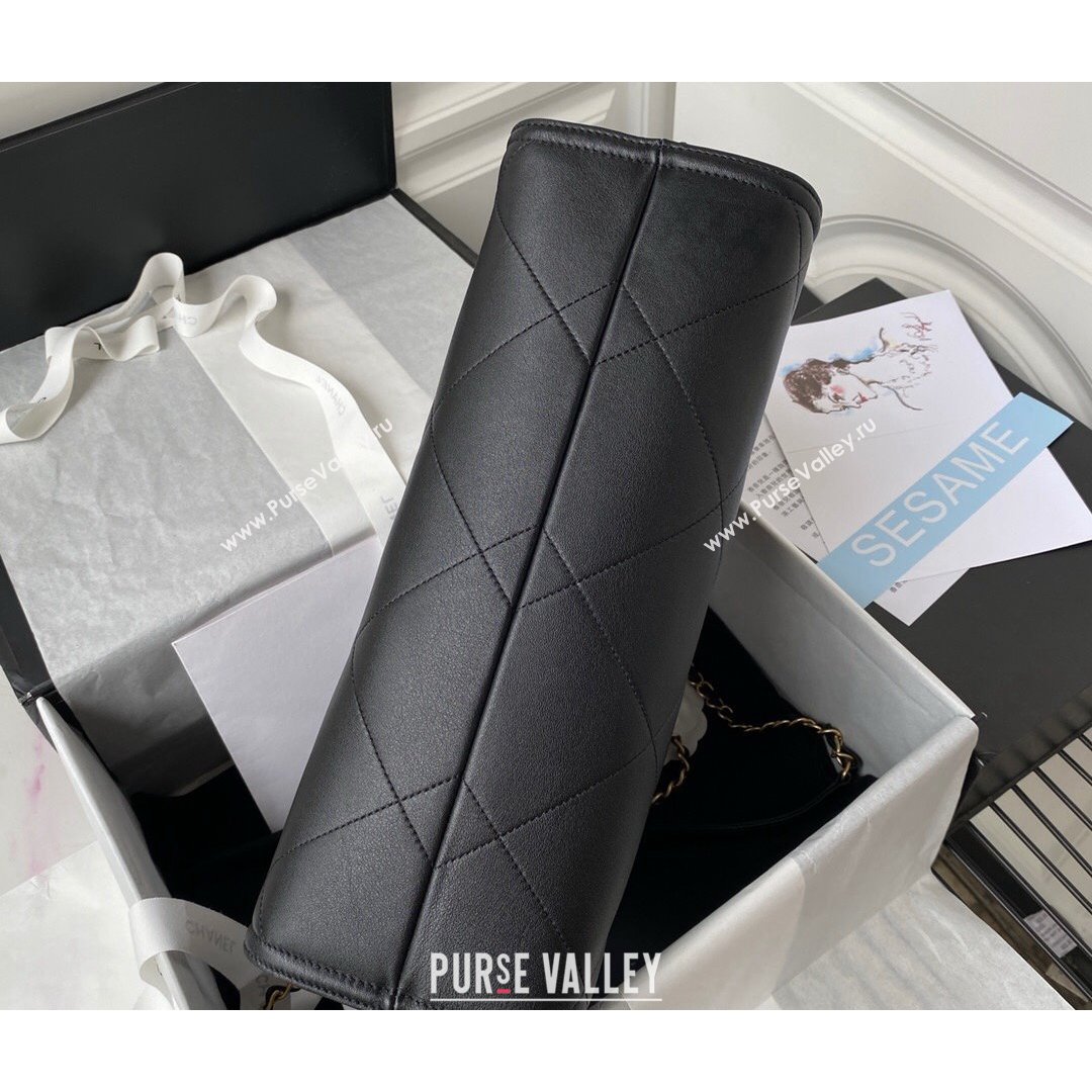 Chanel Calfskin Small Shopping Bag AS2752 Black 2021 (SSZ-21082827)