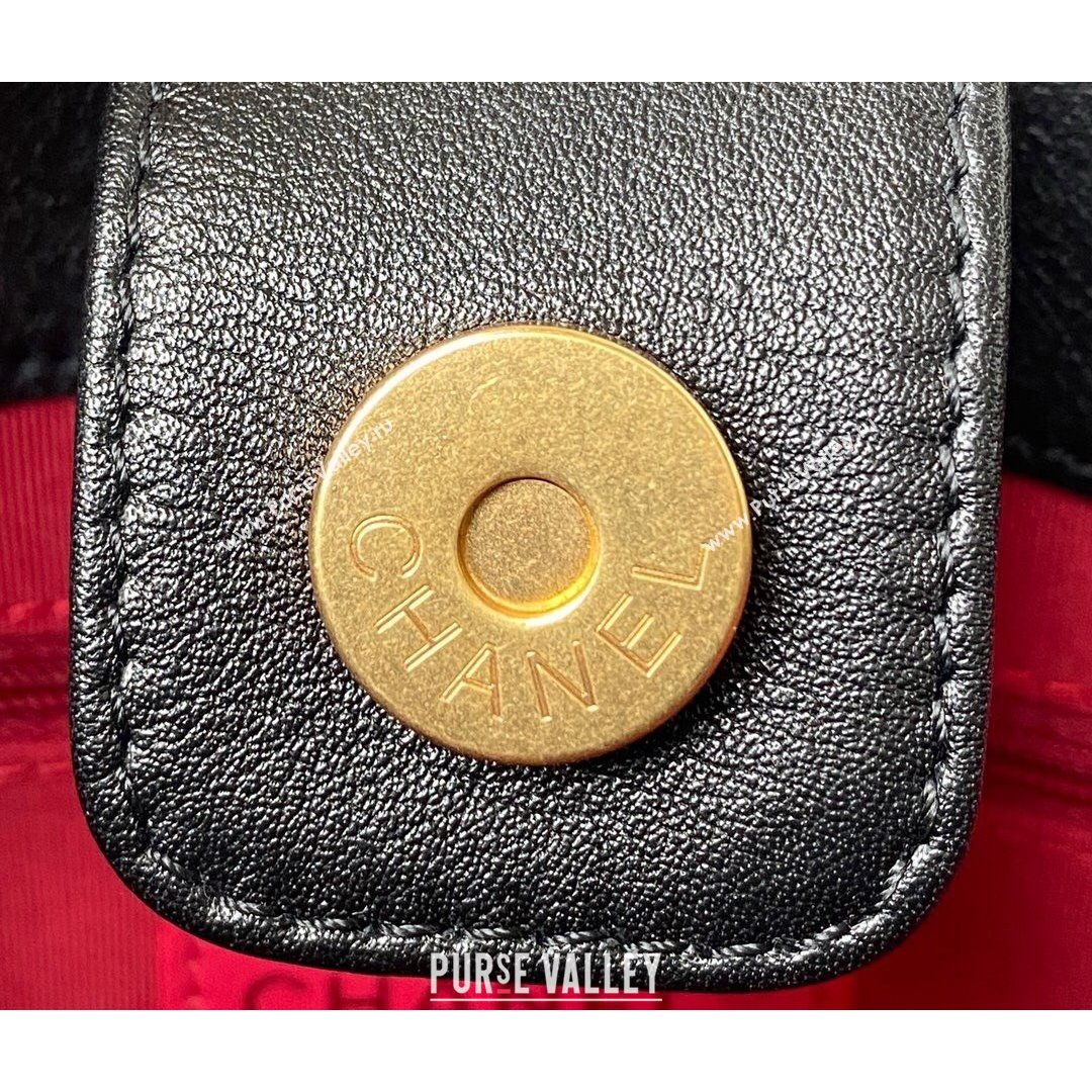 Chanel Calfskin Small Shopping Bag AS2752 Black 2021 (SSZ-21082827)