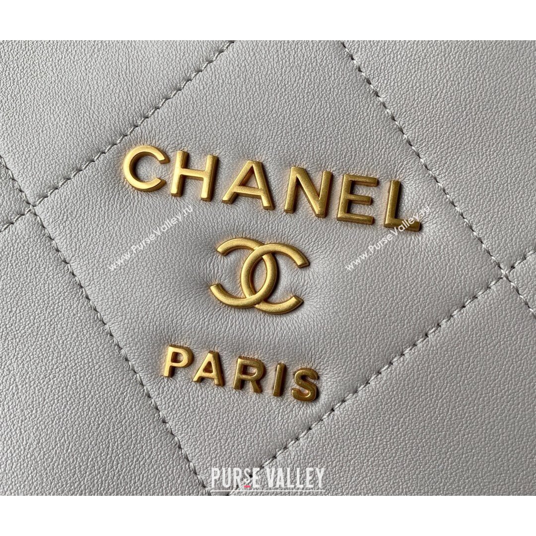 Chanel Calfskin Small Shopping Bag AS2752 Gray 2021 (SSZ-21082826)