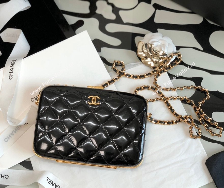 Chanel Goatskin Box Clutch with Chain AP2283 Black 2021 (JY-21101246)