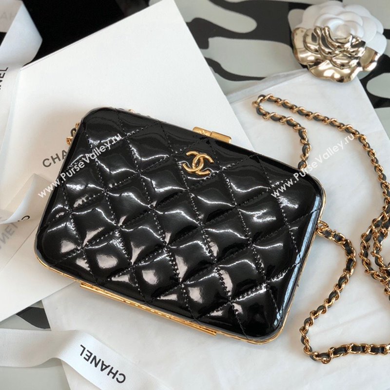 Chanel Goatskin Box Clutch with Chain AP2283 Black 2021 (JY-21101246)