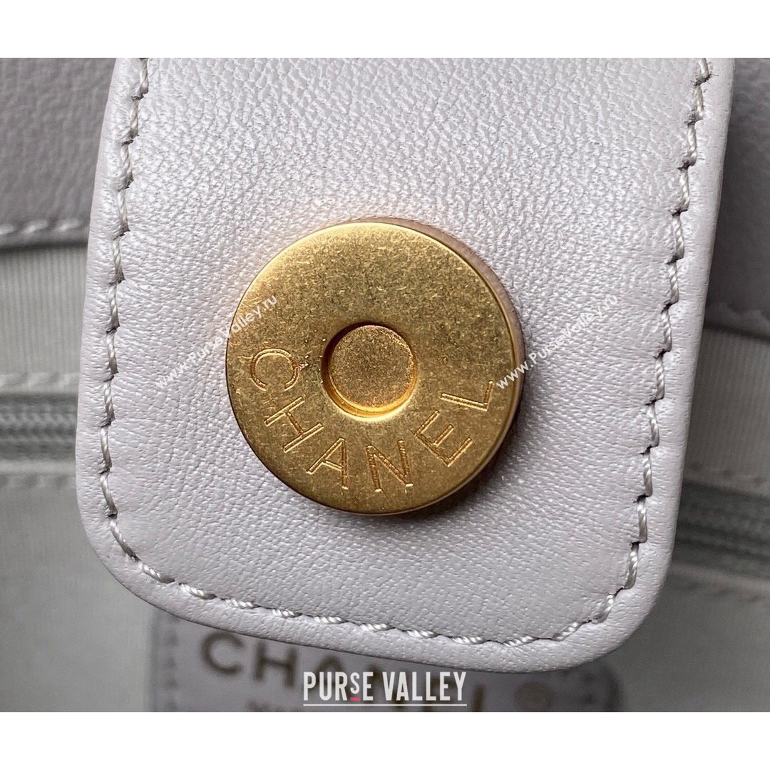 Chanel Calfskin Small Shopping Bag AS2752 Gray 2021 (SSZ-21082826)