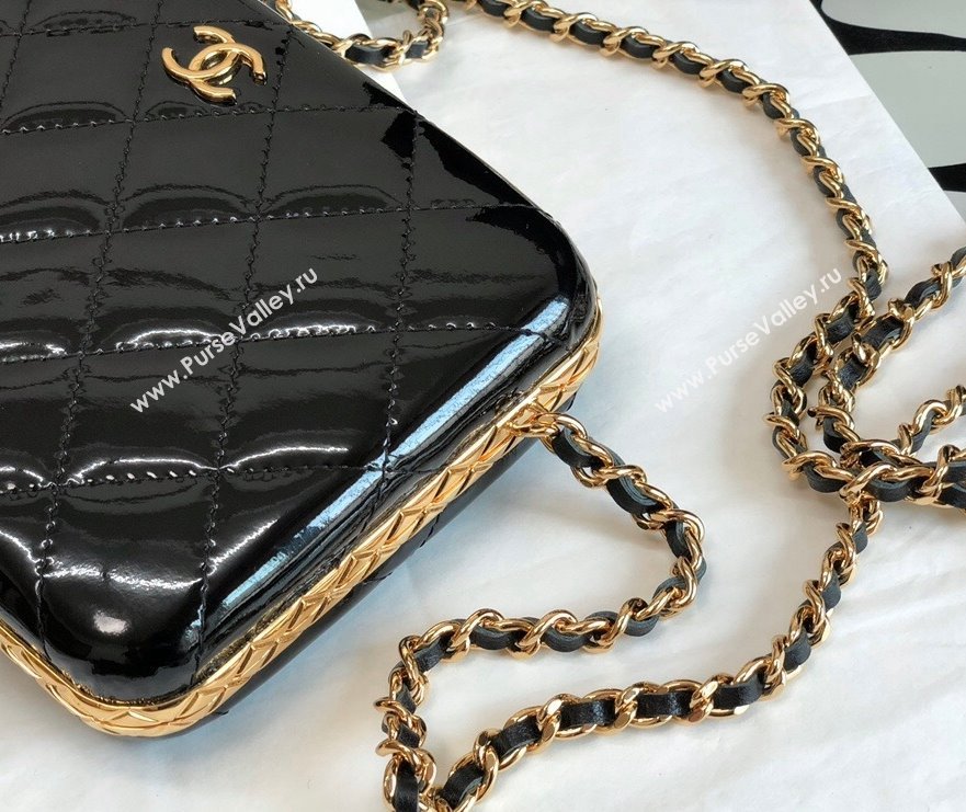 Chanel Goatskin Box Clutch with Chain AP2283 Black 2021 (JY-21101246)