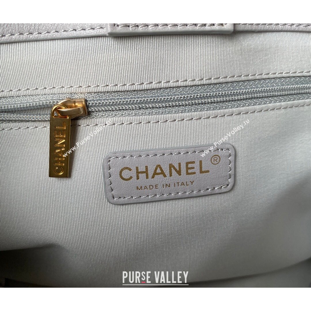 Chanel Calfskin Small Shopping Bag AS2752 Gray 2021 (SSZ-21082826)