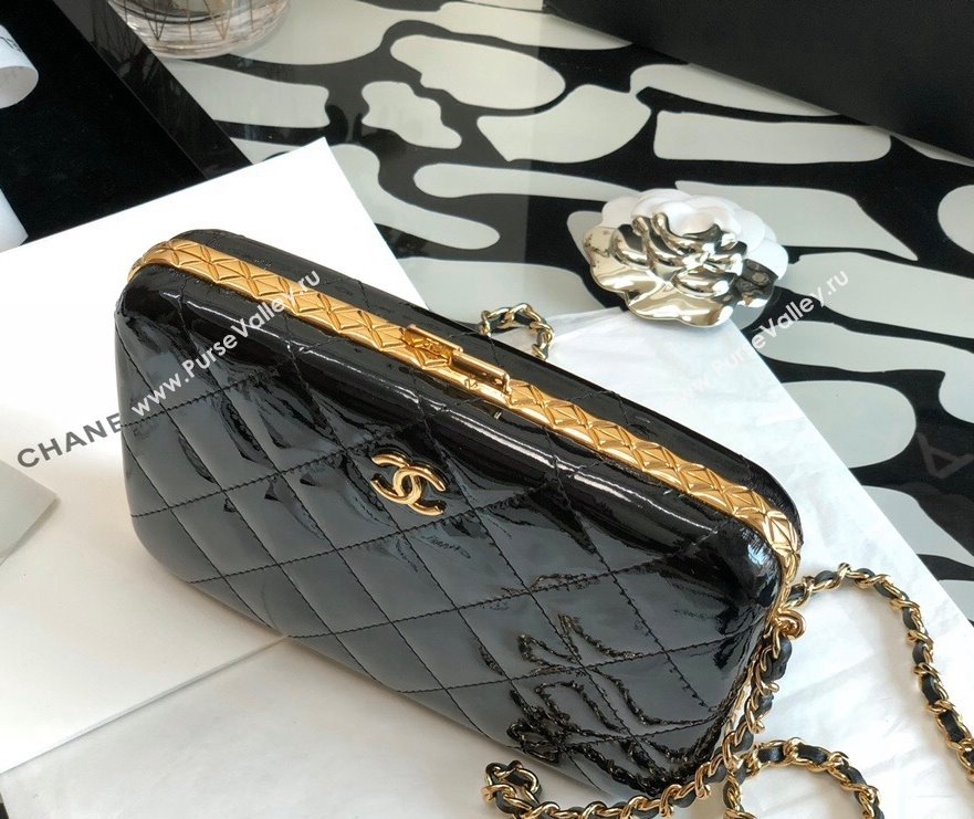 Chanel Goatskin Box Clutch with Chain AP2283 Black 2021 (JY-21101246)