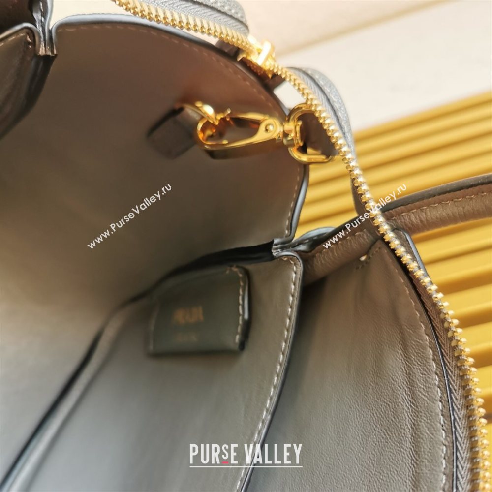 Prada Small Leather Top handle Bag 1BC145 Grey 2020 (YZ-20112715)