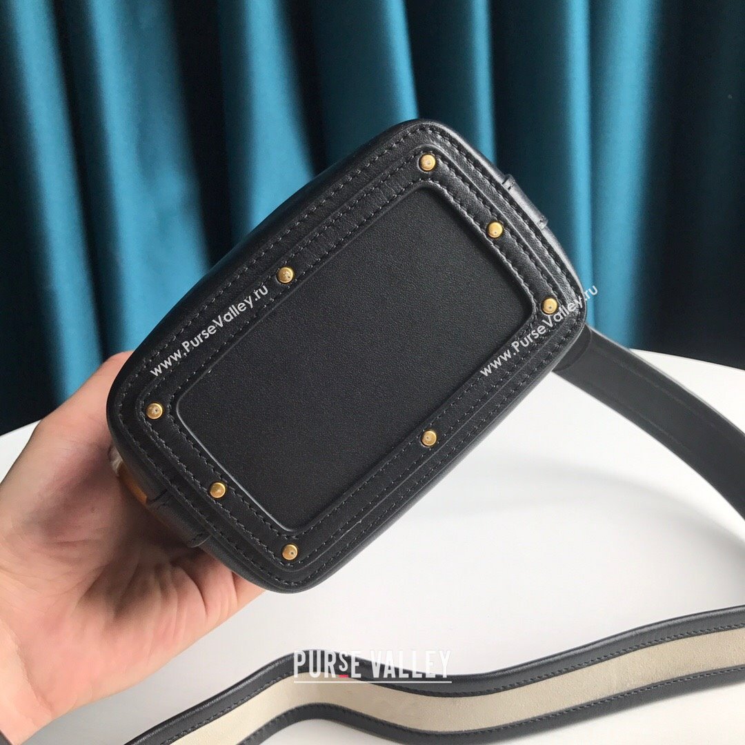 Chloe Roy Smooth Calfskin Bucket Bag Black 2021 (SSZ-21082802)