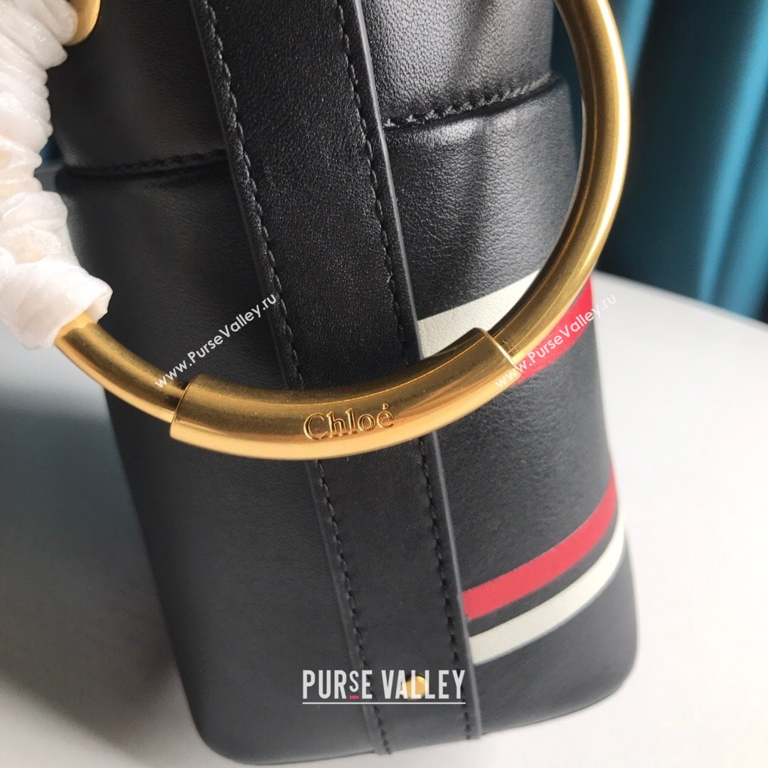 Chloe Roy Smooth Calfskin Bucket Bag Black 2021 (SSZ-21082802)