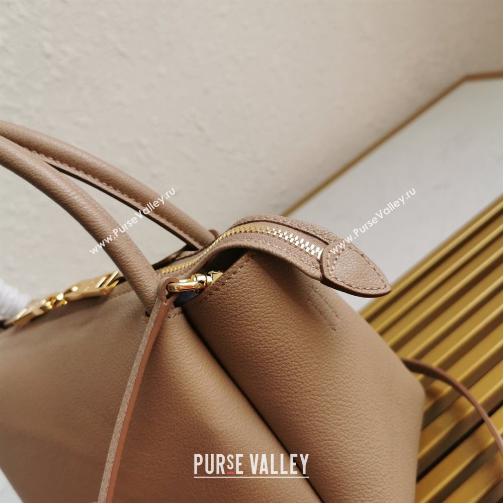 Prada Small Leather Top handle Bag 1BC145 Beige 2020 (YZ-20112714)