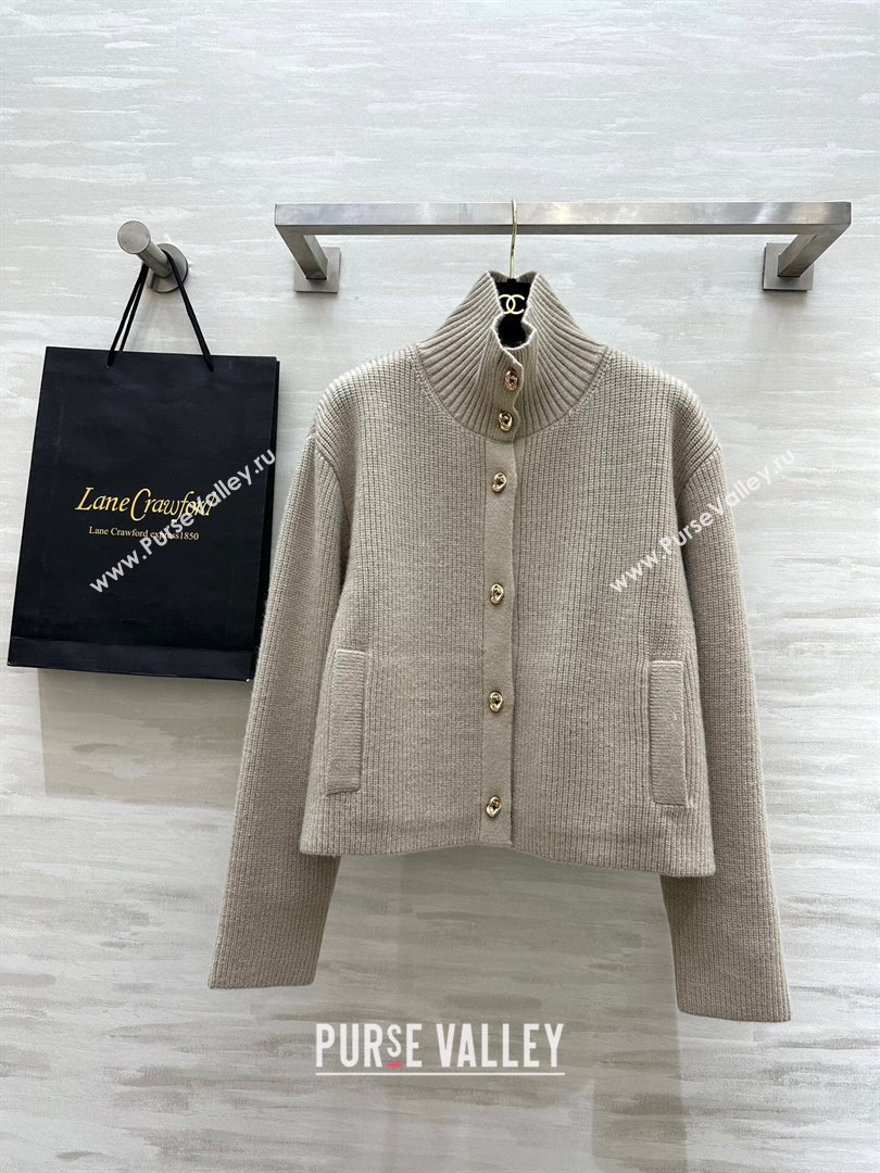 Bottega Veneta Wool Cardigan BV101745 Beige 2024 (Q-24101745)