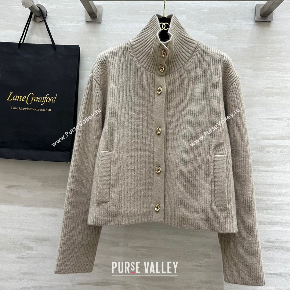 Bottega Veneta Wool Cardigan BV101745 Beige 2024 (Q-24101745)