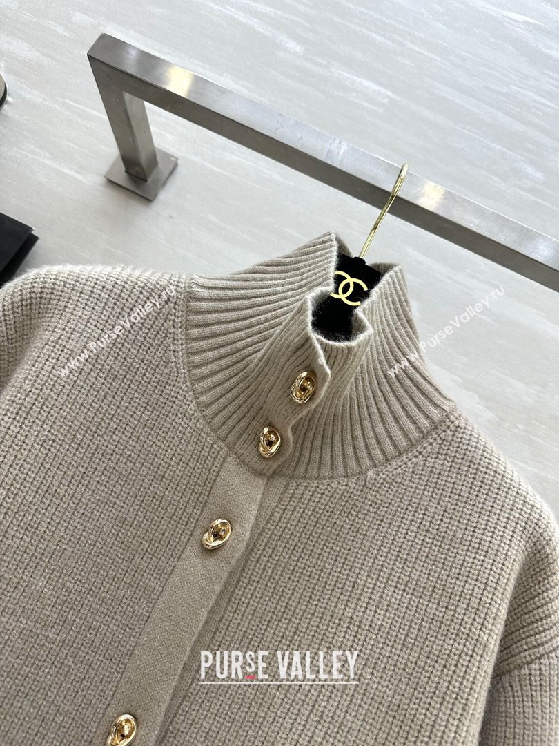 Bottega Veneta Wool Cardigan BV101745 Beige 2024 (Q-24101745)