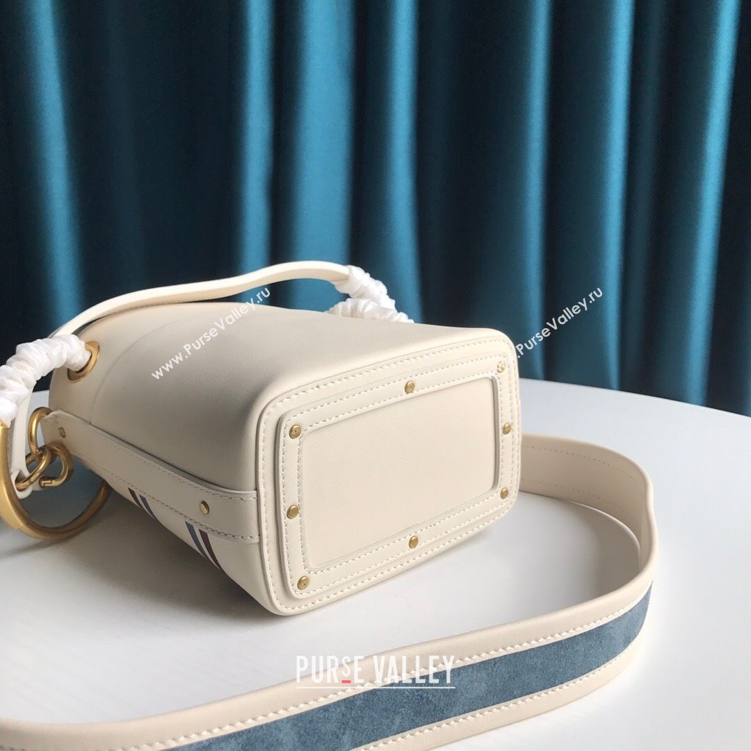 Chloe Roy Smooth Calfskin Bucket Bag White 2021 (SSZ-21082801)