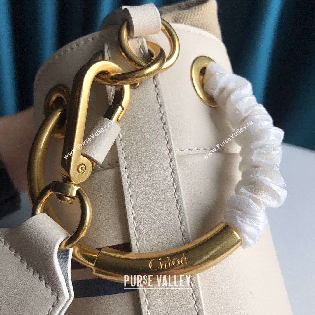 Chloe Roy Smooth Calfskin Bucket Bag White 2021 (SSZ-21082801)