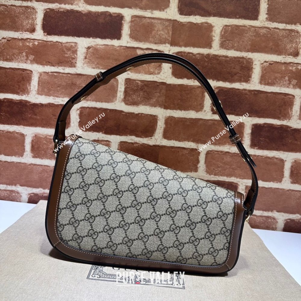 Gucci Horsebit 1955 GG Canvas Shoulder Bag 764155 Brown Leather 2023 (DLH-231128114)