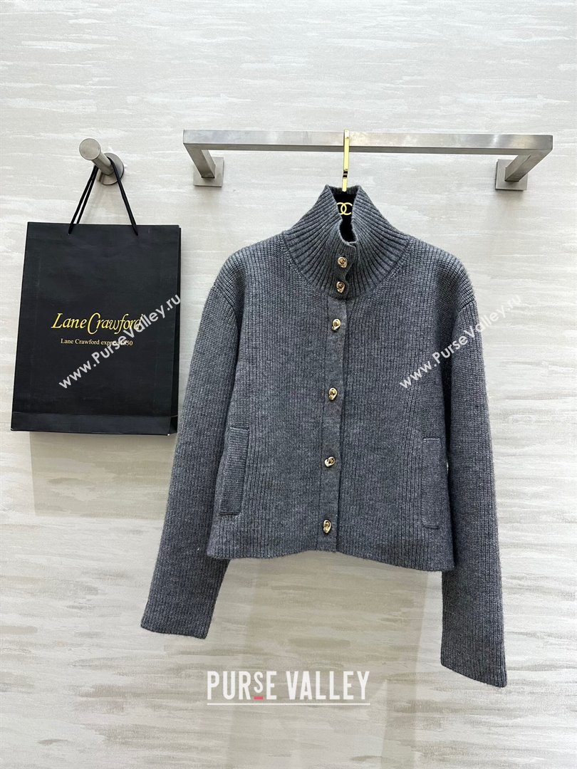 Bottega Veneta Wool Cardigan BV101746 Gray 2024 (Q-24101746)