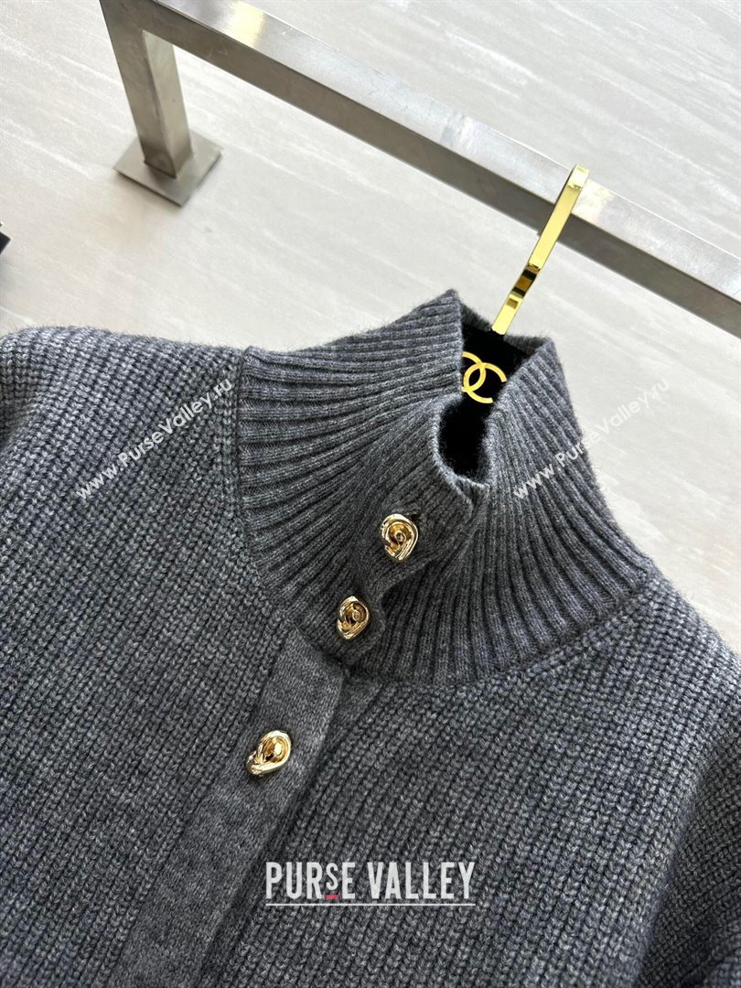 Bottega Veneta Wool Cardigan BV101746 Gray 2024 (Q-24101746)