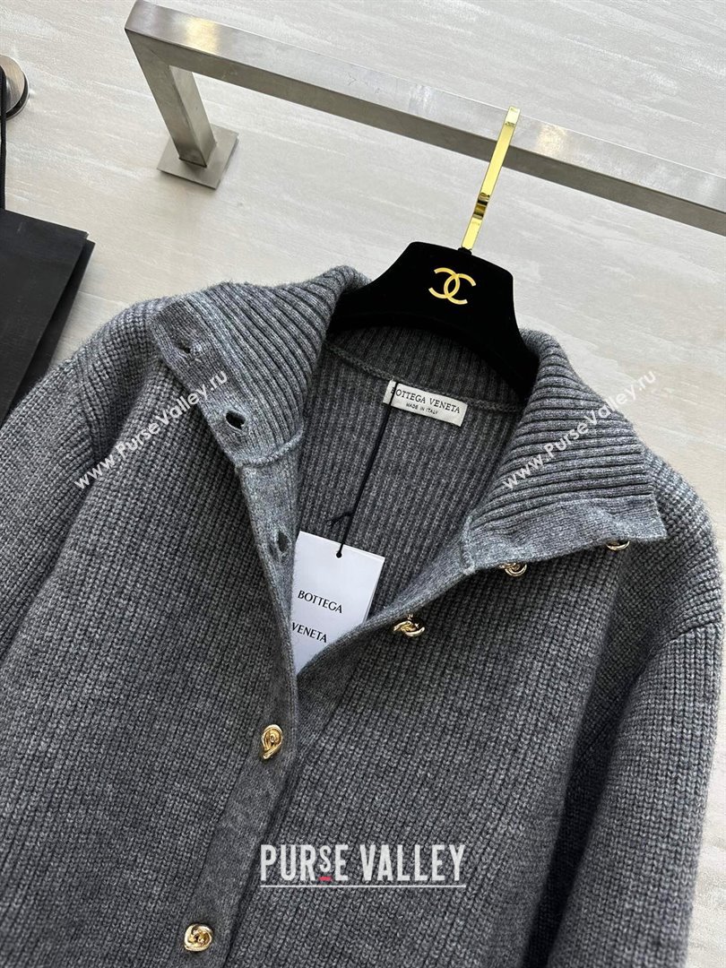 Bottega Veneta Wool Cardigan BV101746 Gray 2024 (Q-24101746)