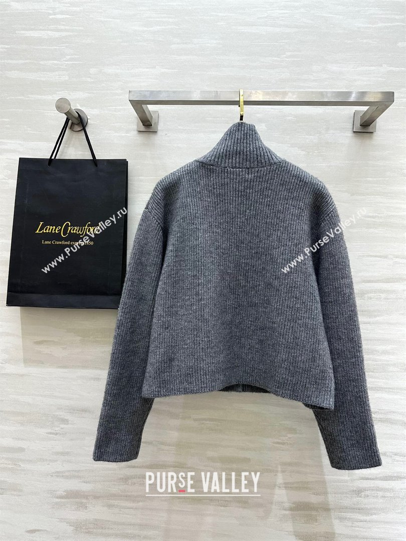 Bottega Veneta Wool Cardigan BV101746 Gray 2024 (Q-24101746)