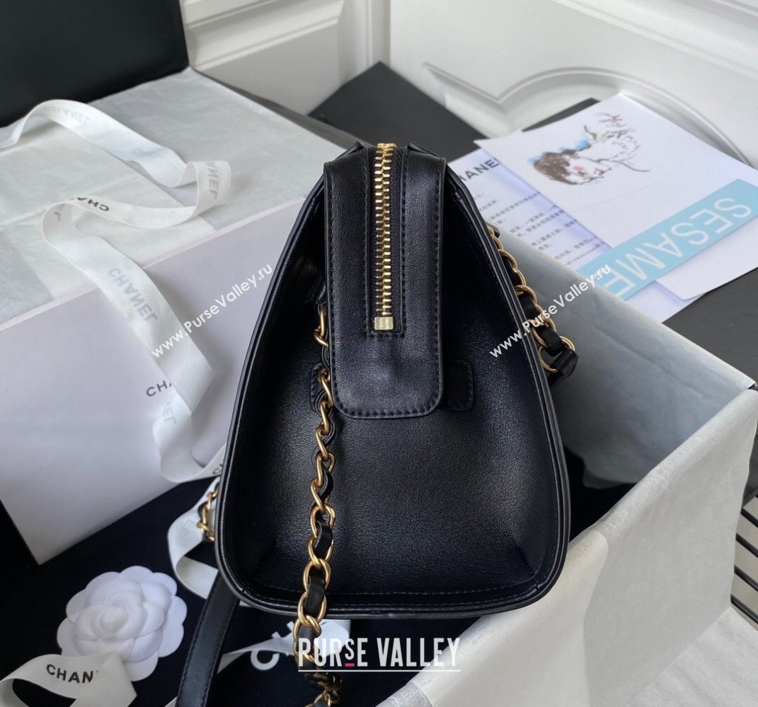 Chanel Calfskin Small Bowling Bag AS2749 Black 2021 (JY-21101250)