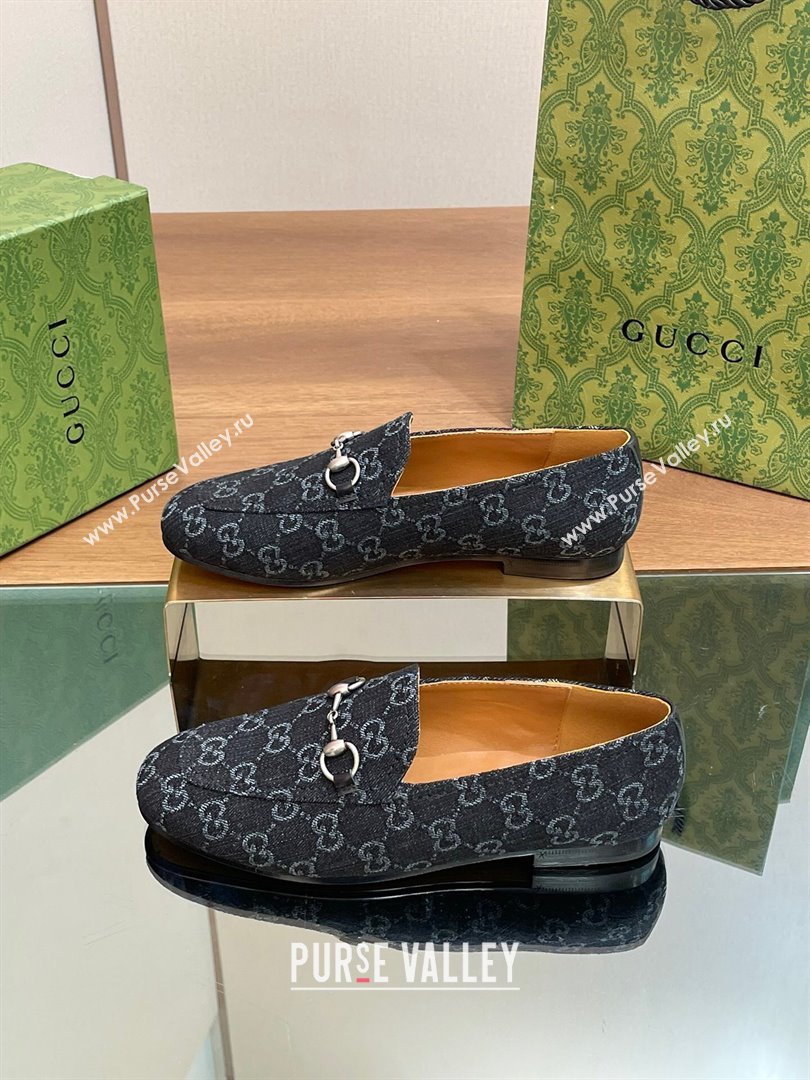 Gucci Jordaan GG Denim Loafer Black 2024 (SS-24051605)