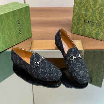 Gucci Jordaan GG Denim Loafer Black 2024 (SS-24051605)
