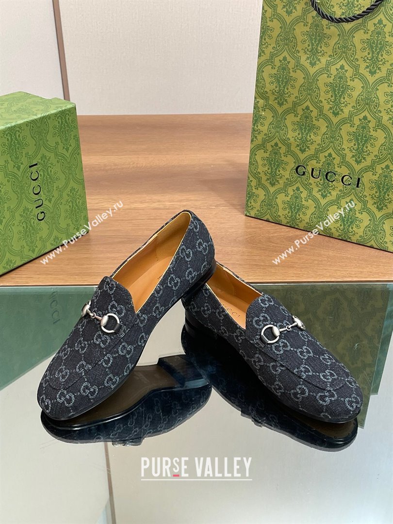 Gucci Jordaan GG Denim Loafer Black 2024 (SS-24051605)