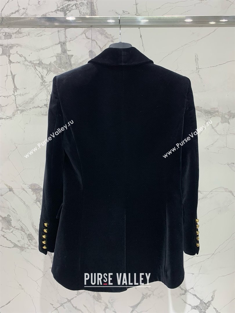 Balmain Velvet Jacket B101802 Black 2024 (Q-24101802)