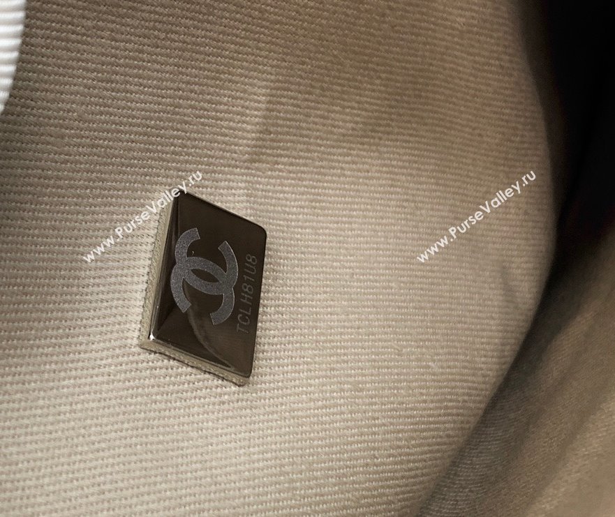 Chanel Deauville Mixed Fibers Small Shopping Bag White 2021 (XING-21101251)