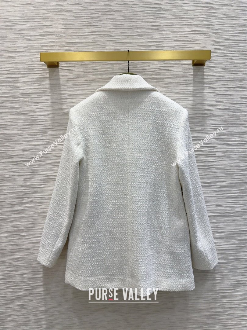 Gucci Tweed Jacket G101803 White 2024 (Q-24101803)