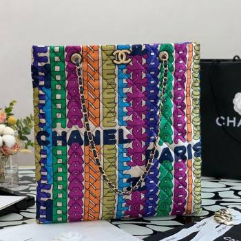 Chanel Printed Fabric Multicolor Shopping Bag AS2896 2021 (XING-21101264)